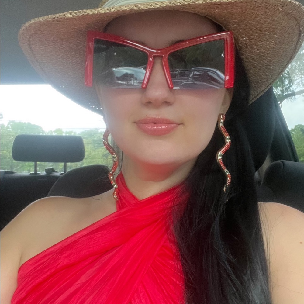 Red Large Sunglasses